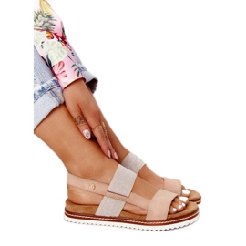 EVE Szandál Ezüst mandzsettával Bézs Almeria