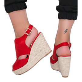 Piros espadrilles az ék Pretty Woman