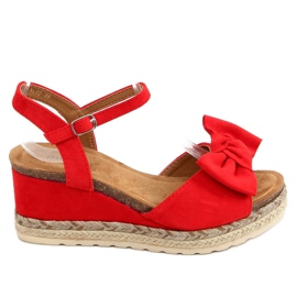 Espadrilles ék íjjal, piros YL92 Red