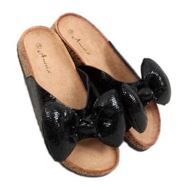 Fekete Mickey papucs masnival N-79 Black Fekete Mickey papucs masnival N-79 Black