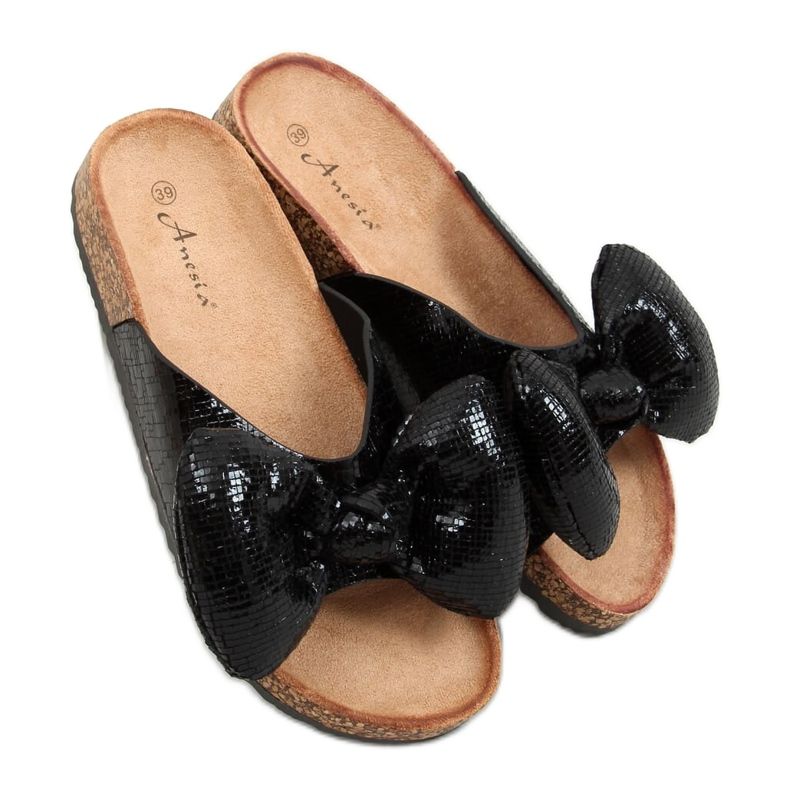 Fekete Mickey papucs masnival N-79 Black