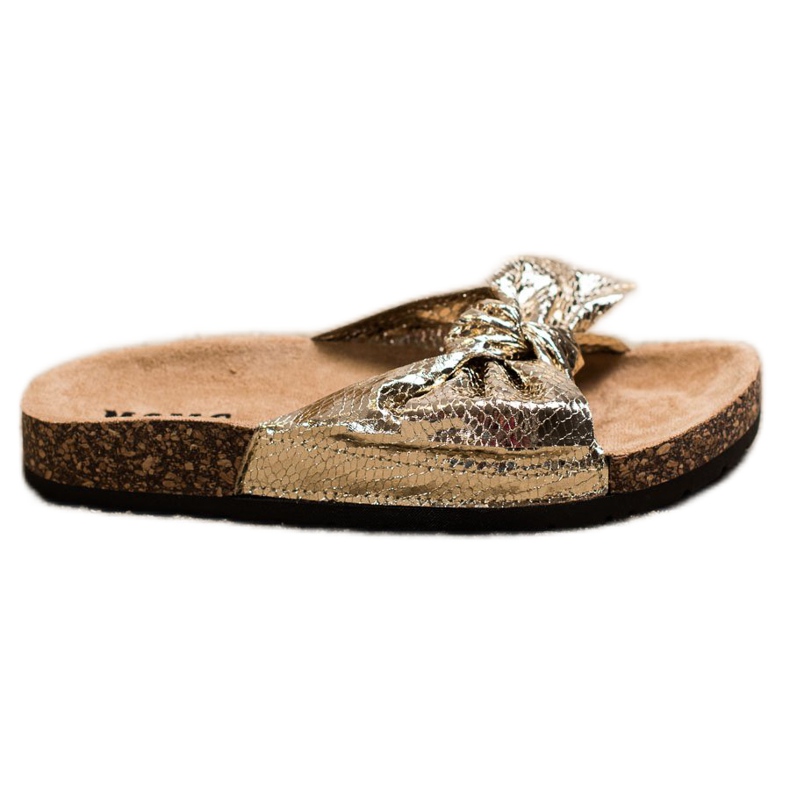 SHELOVET Papucs a platformon aranysárga