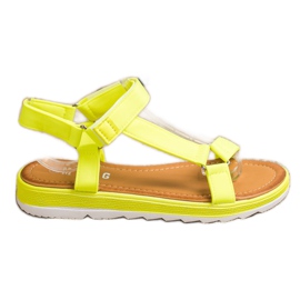 SHELOVET Divatos szandál tépőzárral sárga SHELOVET Divatos szandál tépőzárral sárga