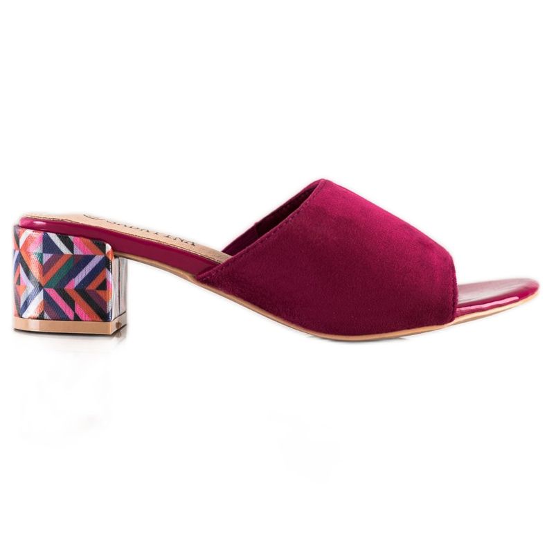 Sabatina Mintás sarokpapucs rózsaszín Sabatina Mintás sarokpapucs rózsaszín