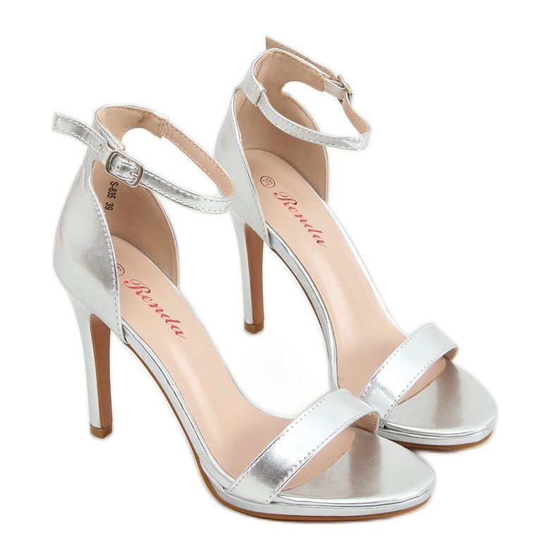 Ezüst szandál magas sarkú S-835 Silver