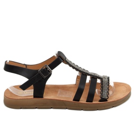 Fekete női szandál L-375 Fekete Fekete női szandál L-375 Fekete