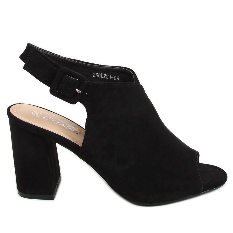 Szandál széles sarokkal fekete 2D6L221-89 Fekete