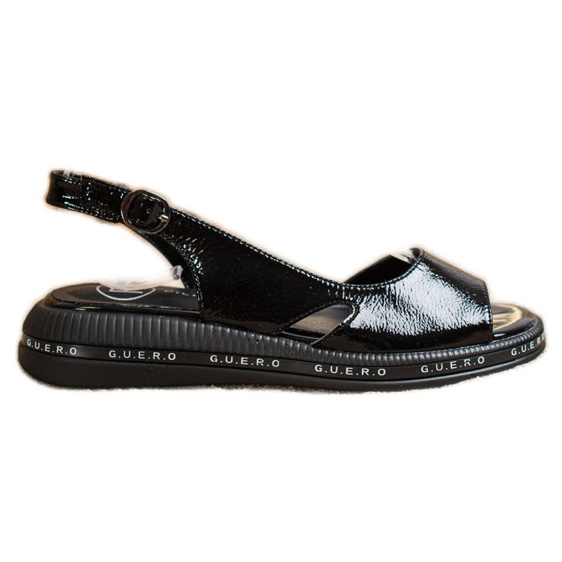 Filippo Kényelmes lakkozott szandál fekete