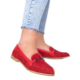 Piros Juliette öko velúr cipók