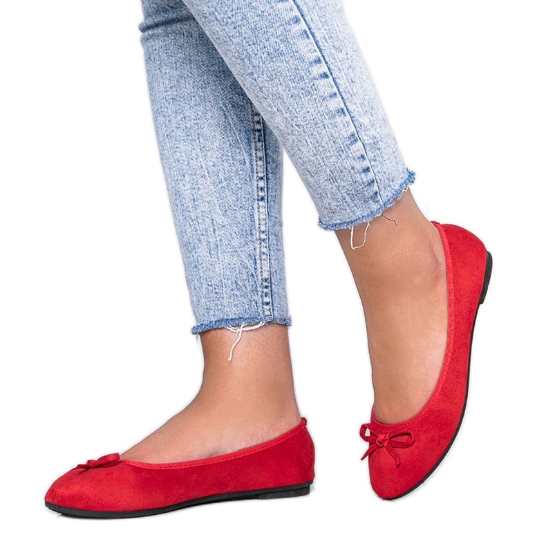 Piros balerinák íjjal Angelina