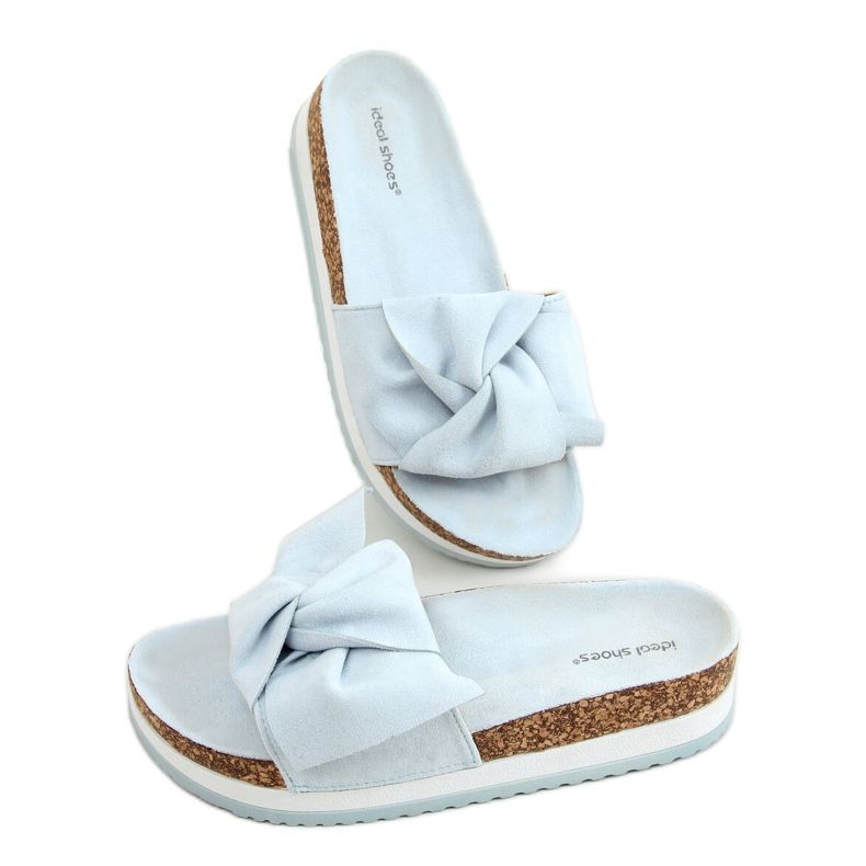 Kék 8228 Kék magas talpú papucs Kék 8228 Kék magas talpú papucs