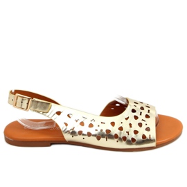 Áttört aszimmetrikus arany szandál HY23-13 Arany aranysárga Áttört aszimmetrikus arany szandál HY23-13 Arany aranysárga