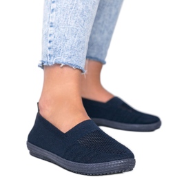 Navy blue cipők Slip On openwork Deep kék Navy blue cipők Slip On openwork Deep kék