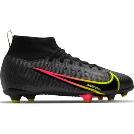Nike Mercurial Superfly 8 Pro Fg Jr CV0804 090 futballcipő sokszínű fekete