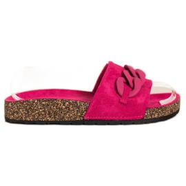 SHELOVET Divatos papucs díszítéssel narancs