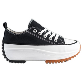 SHELOVET Cipők a magas platformon fekete SHELOVET Cipők a magas platformon fekete