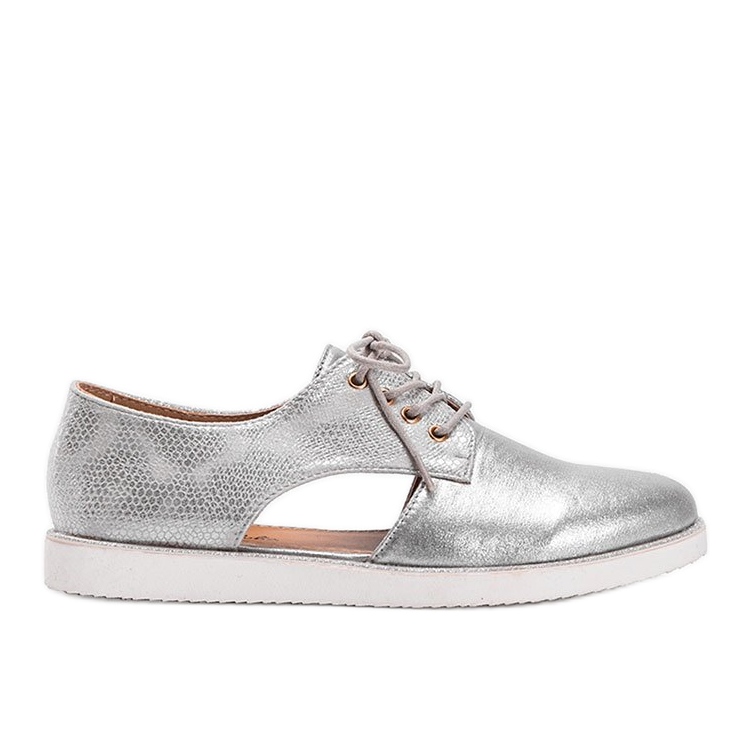 Ezüst fényes, alacsony vágású Karley cipő