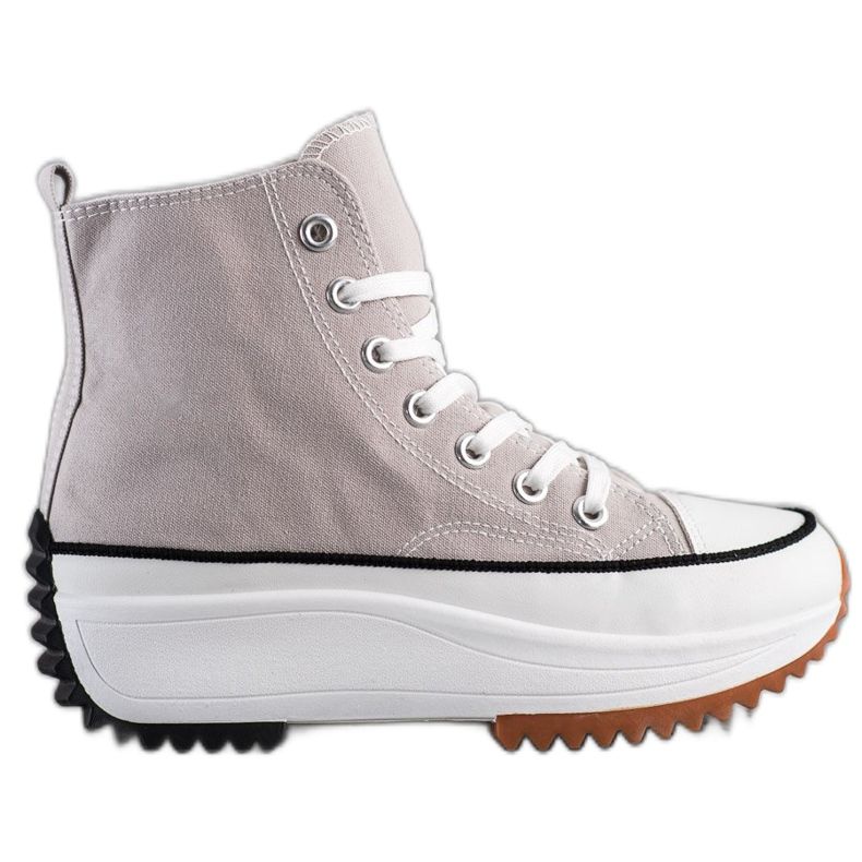 SHELOVET Magas cipők a platformon szürke