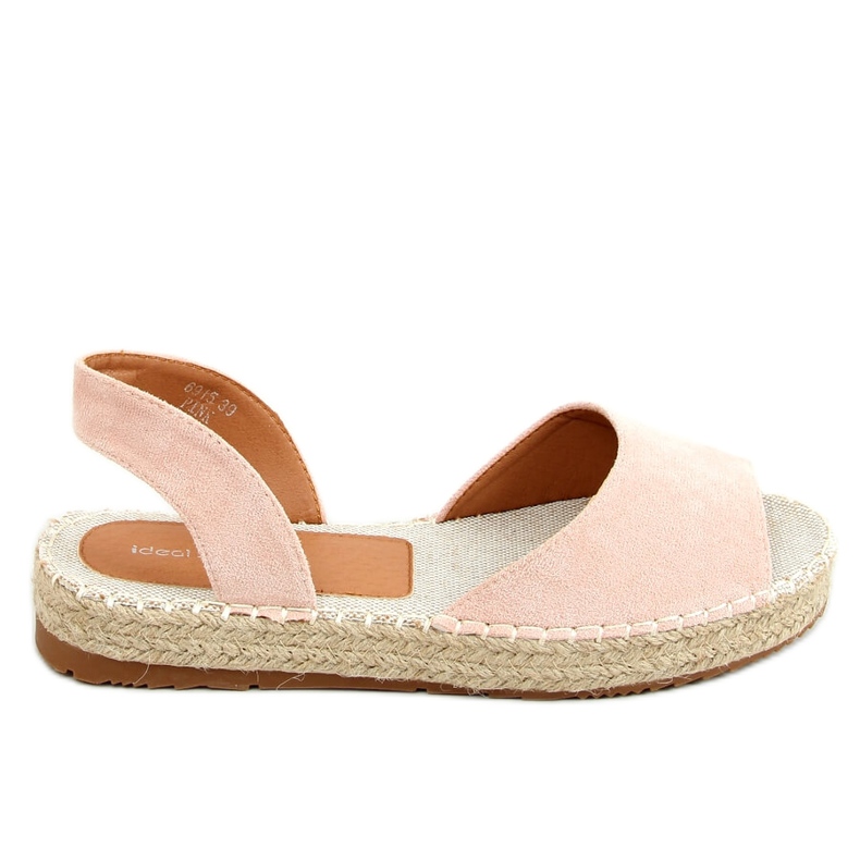 Espadrilles nyitott lábujj rózsaszín 6915 Pink