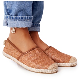 Espadrilles on Straw Lu Boo Brown Sole barna