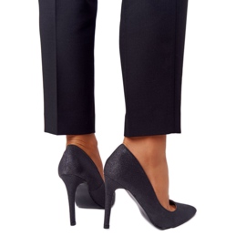 Elegáns csillogó Lu Boo fekete magassarkú