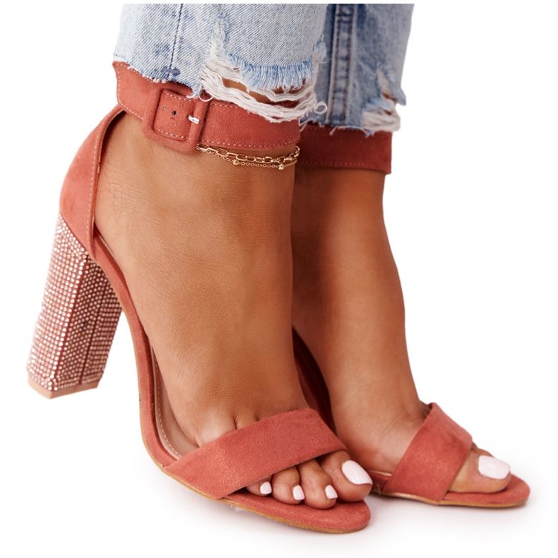 Szandálok egy bárban Cubic Zirconia Lu Boo Ceglaste piros sokszínű Szandálok egy bárban Cubic Zirconia Lu Boo Ceglaste piros sokszínű