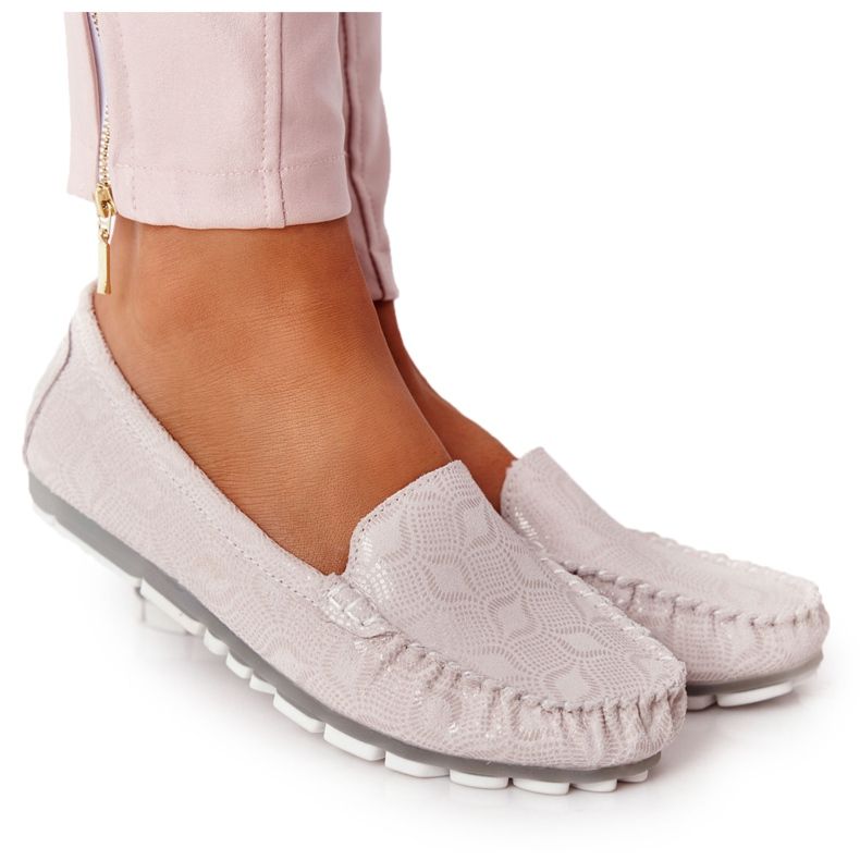 Környezetbarát Rio Flore bőr bőrcipők szürke