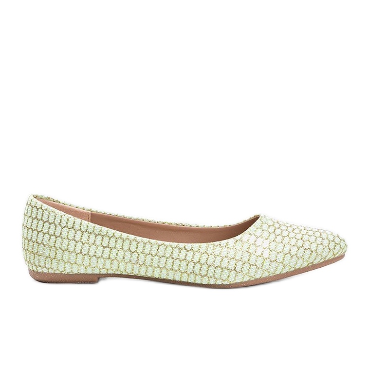Zöld fényes Rios balerinák
