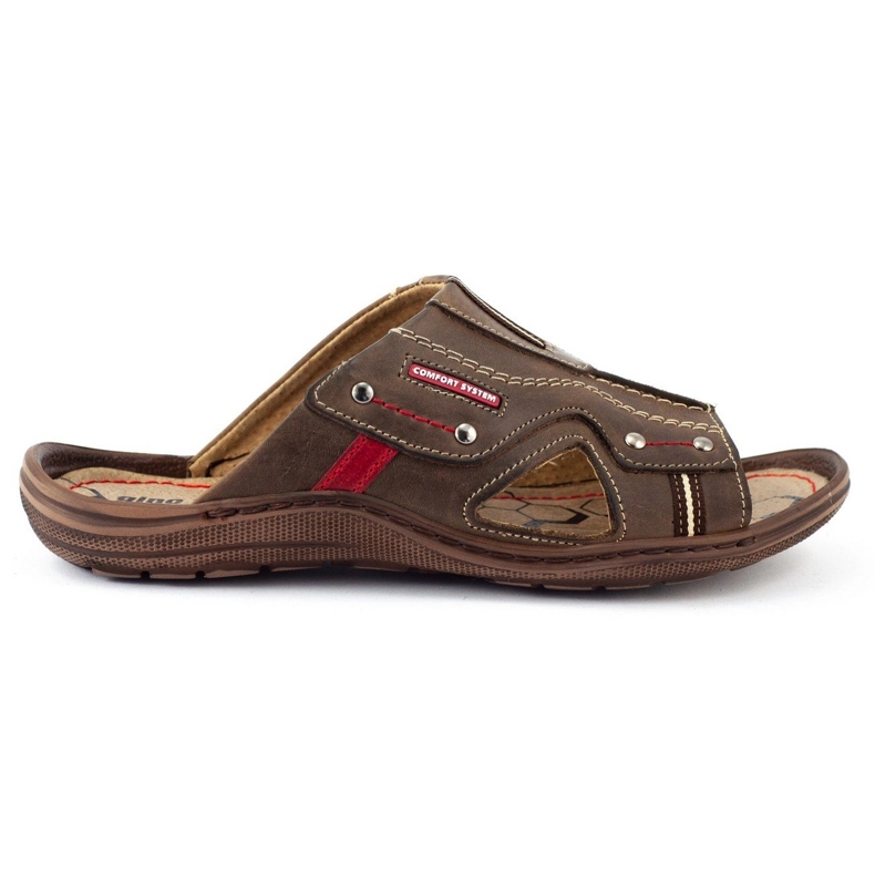 Olivier Férfi 334GT barna papucs