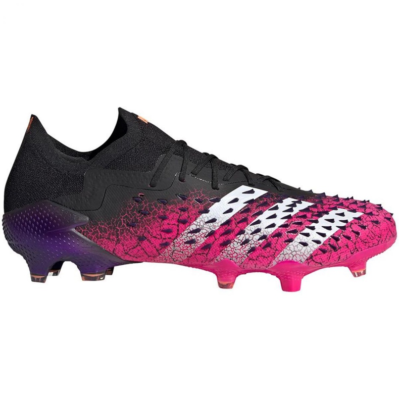 Adidas Predator Freak.1 L Fg M FW7244 futballcipő fehér, fekete, rózsaszín fekete