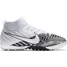 Nike Mercurial Superfly 7 Academy Mds Tf Jr BQ5407 110 futballcipő fehér, fehér, fekete fehér