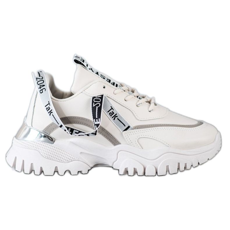 Ideal Shoes Bézs színű divatcipők