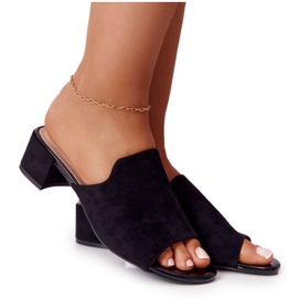 Velúr papucs a sarkán Sergio Leone KL313 fekete