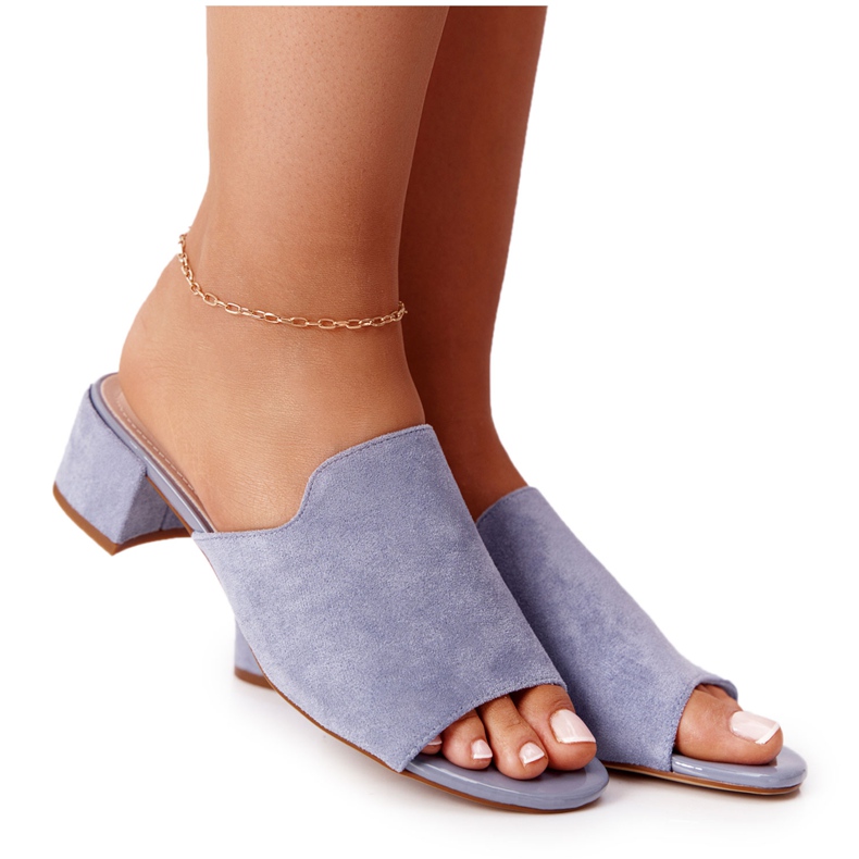 Velúr papucs a sarkán Sergio Leone KL313 Blue kék