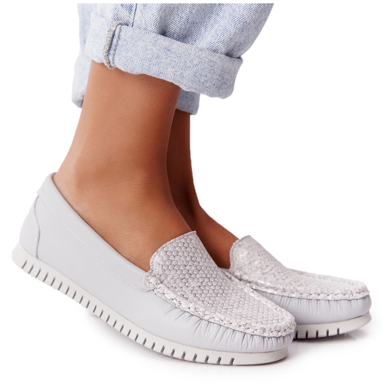 Női bőrcipők S.Barski 97630 Szürke