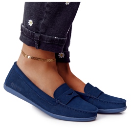 Női Suede Loafers Big Star HH274663 Navy Blue sötétkék Női Suede Loafers Big Star HH274663 Navy Blue sötétkék