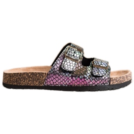 SHELOVET Papucs Holo effektussal fekete