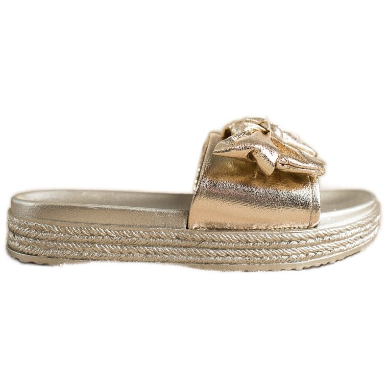Divatos VINCEZA arany papucs aranysárga