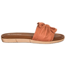 VINCEZA velúr papucs narancssárga VINCEZA velúr papucs narancssárga