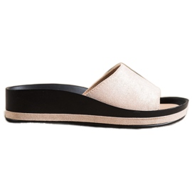 Alkalmi VINCEZA papucs bézs