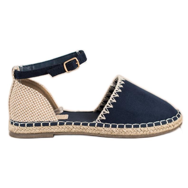 Goodin Navy espadrilles velúrral bézs sötétkék kék Goodin Navy espadrilles velúrral bézs sötétkék kék