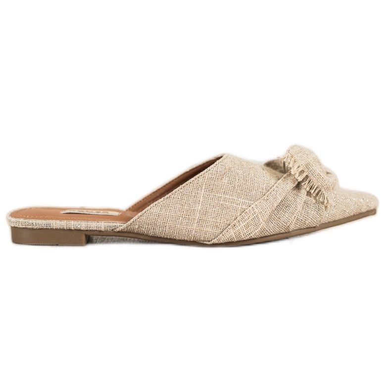 SHELOVET Elegáns papucs Spitzben bézs