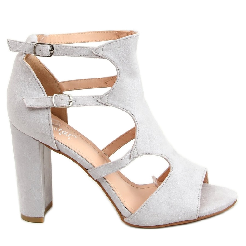 Szürke magas sarkú szandál NS111P Szürke
