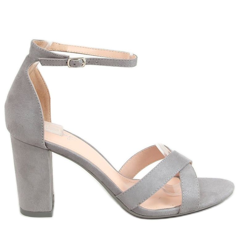 Szürke magas sarkú szandál NF-63P Szürke