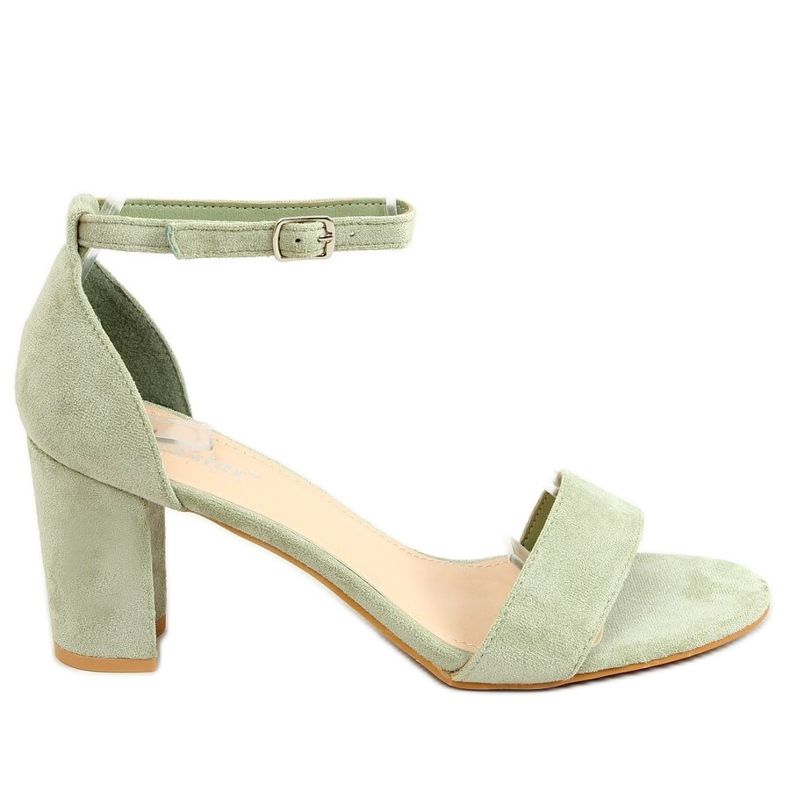 Magas sarkú szandál akvamarin LL-210P Green zöld