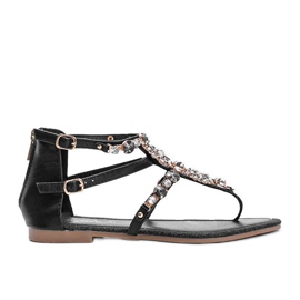 Fekete szandál, gazdagon Yosemite díszítéssel