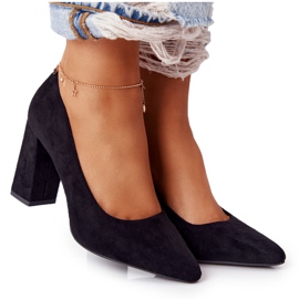 Suede szivattyúk egy rúdon Sergio Leone PB216 fekete Suede szivattyúk egy rúdon Sergio Leone PB216 fekete