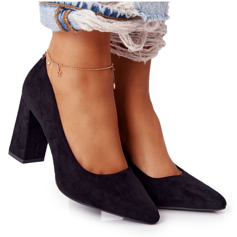 Suede szivattyúk egy rúdon Sergio Leone PB216 fekete