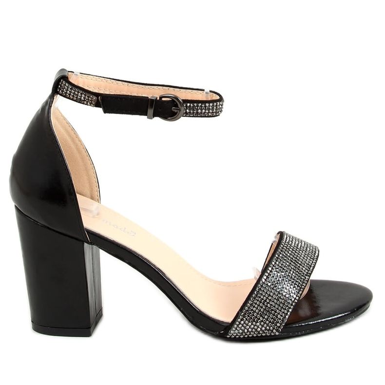 Fekete 1478 Fekete magas sarkú szandál