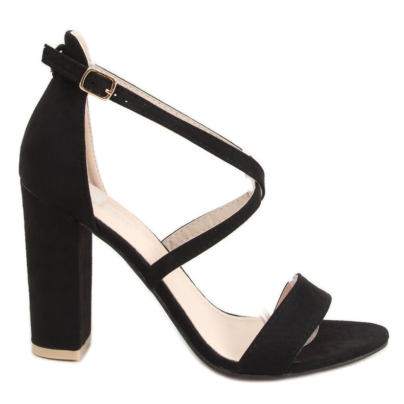 Fekete szandál a poszton GG-88P Fekete